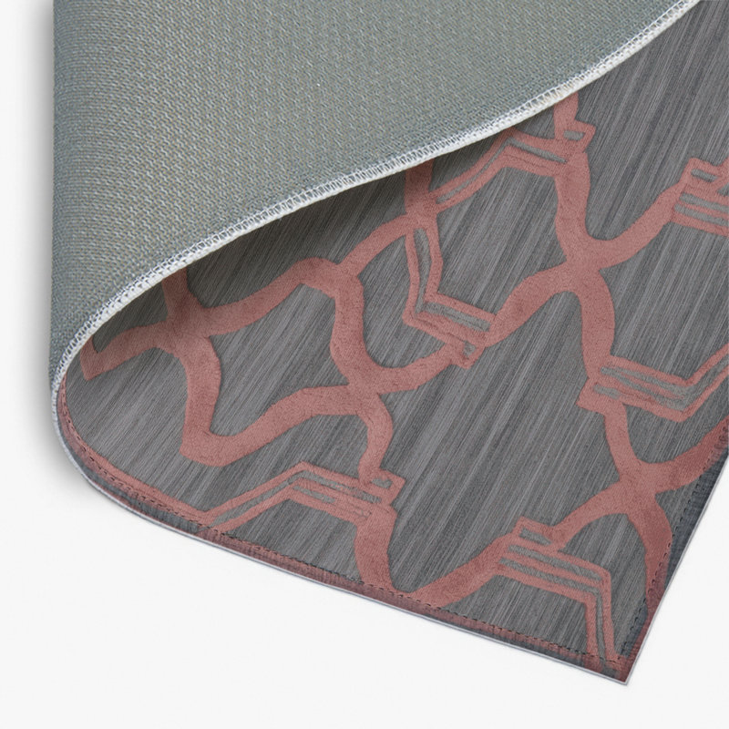 Tapis gris intérieur et extérieur Trellis, Rectangulaire 2 pi x 3 pi