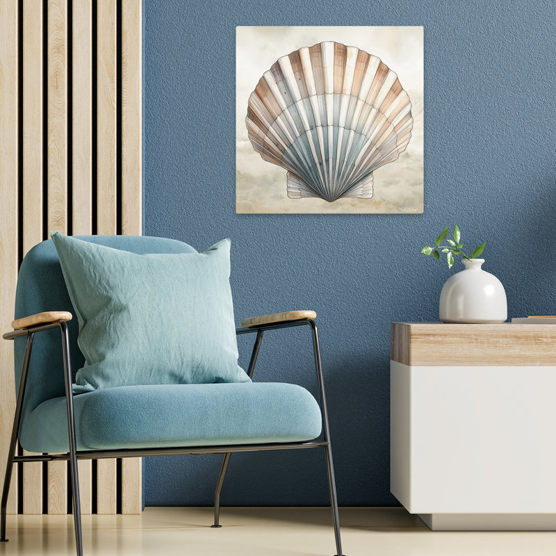 Cape Cod Clamshell Coastal Art, 18" H x 18" W