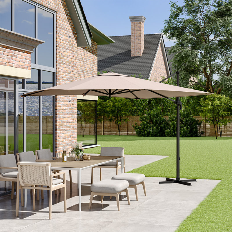 Aaron-Matthew 300cm Cantilever Parasol, Khaki