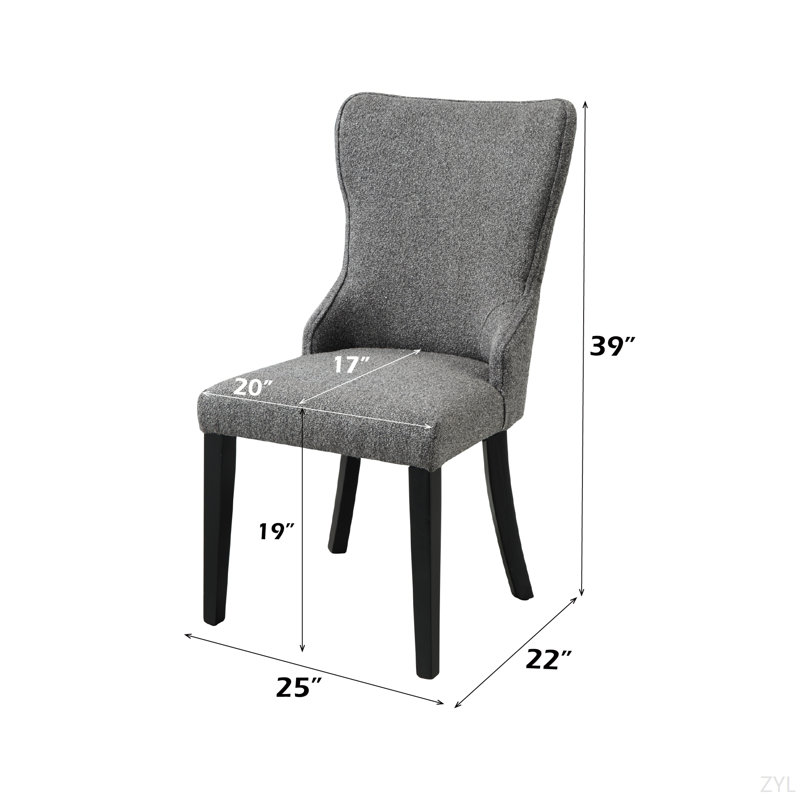 Ensemble de 2 chaises d'appoint Grey Boucle
