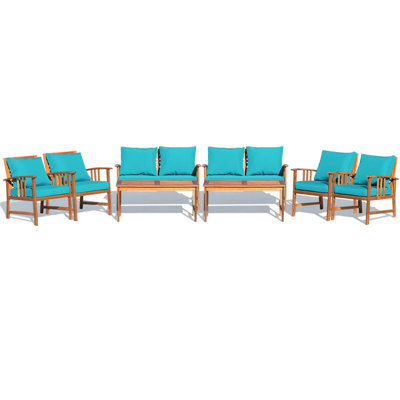 Acacia 8 - Person Patio Conversation Set with Cushions