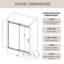 Porte coulissante sans cadre l 68 à 72 po x H 76 po, verre 3/8 po, chrome-128767117