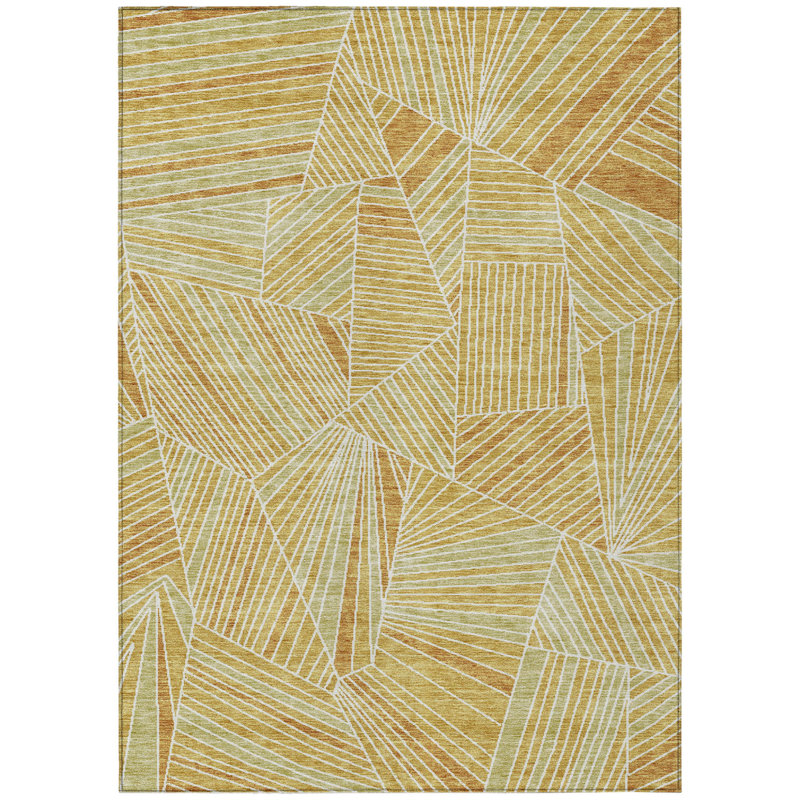 Tapis lavable intérieur / extérieur 8 pi x 10 pi cuivre doré