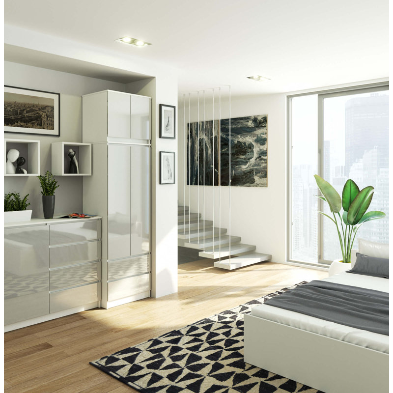 Sonnia 2 Door Manufactured Wood Wardrobe