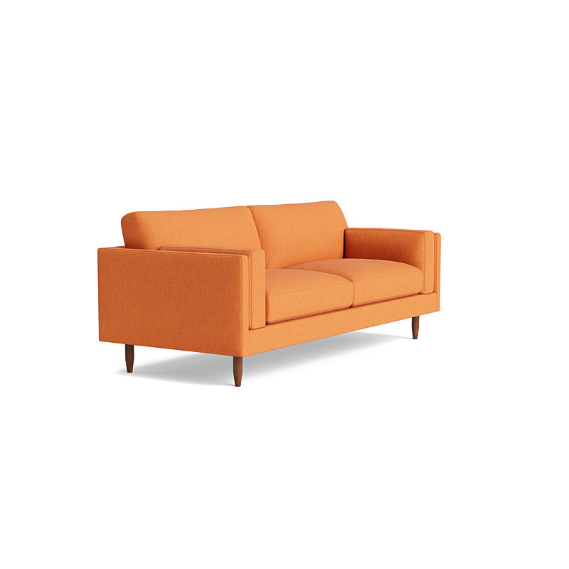 Skinny Fat Sofa ("85"), Performance Weave - Carrot