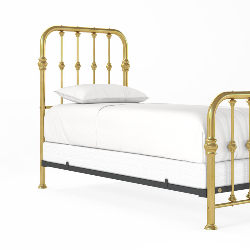 114 Turn of the Century Bed | Complete Standard, Natural Brass, Twin