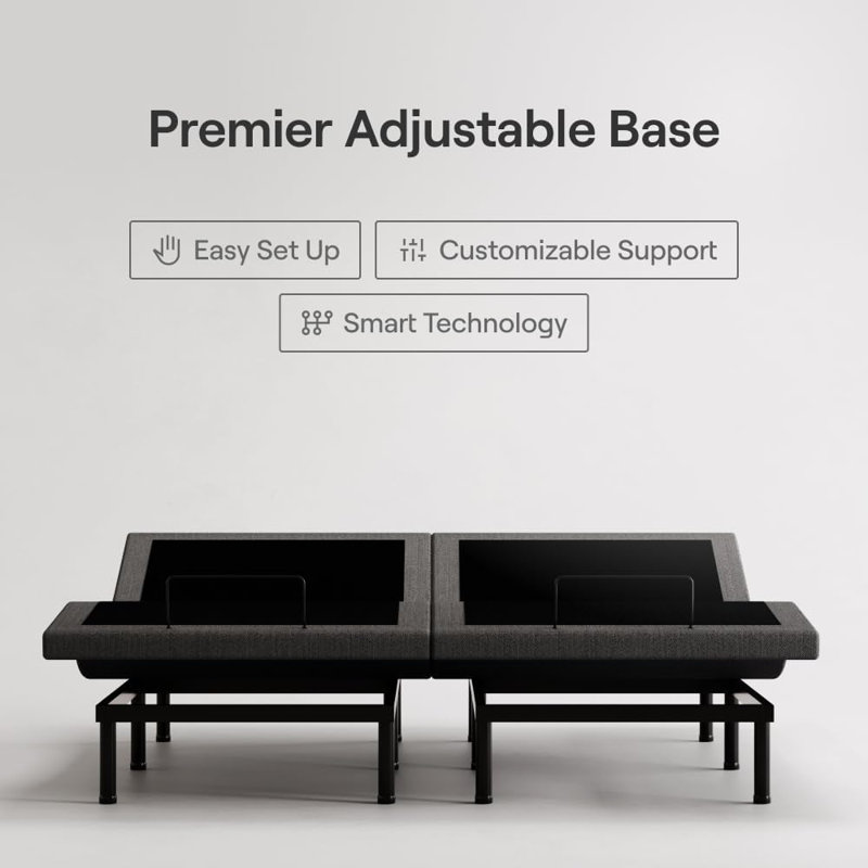 Base simple simple TG et matelas de 12 po (nouvelle version) - inclinaison de la tête et des pieds
