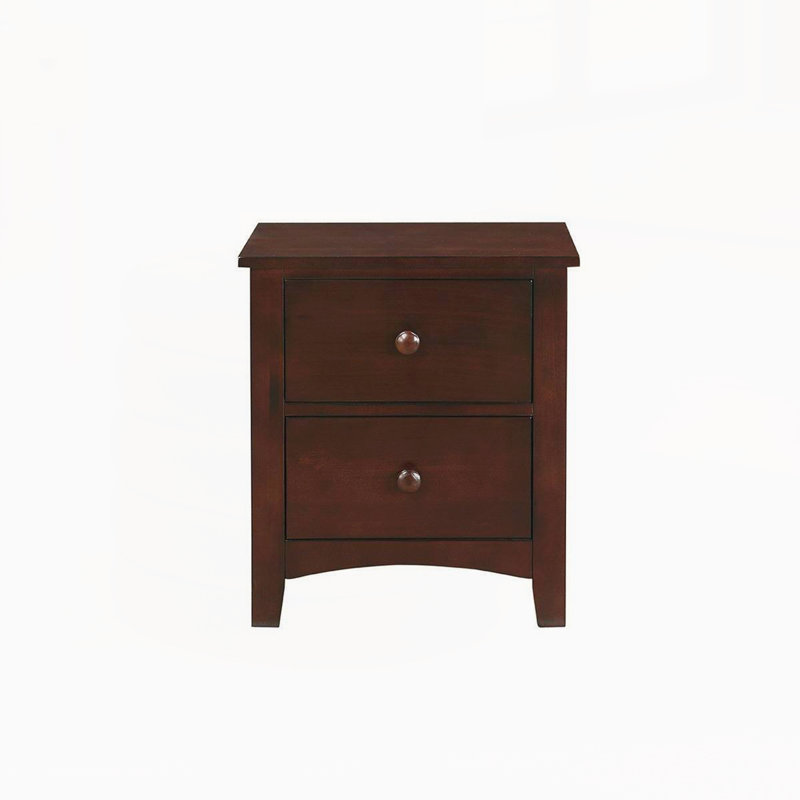 Table de chevet moderne avec tiroirs, Mélange de bruns