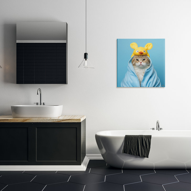 Cadre flottant Cat In Cozy, 24" H x 24" W x 1.5" D