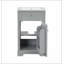 Meuble-lavabo de 20 po avec lavabo, armoire de salle de bain avec porte à fermeture douce, support de rangement et tablette réglable, gris