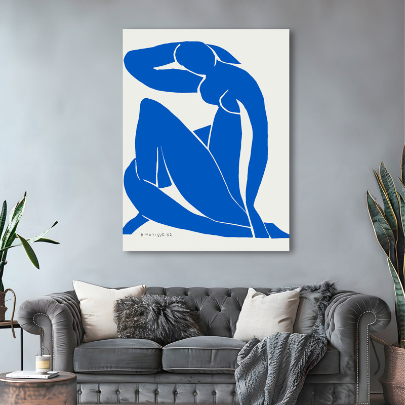 3HM7476 Blue Nude II by Henri Matisse - Wrapped Canvas Print, 100cm H x 70cm W