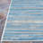 Radley Stripe Ocean Blue Champagne Indoor Outdoor Runner Rug-328237052