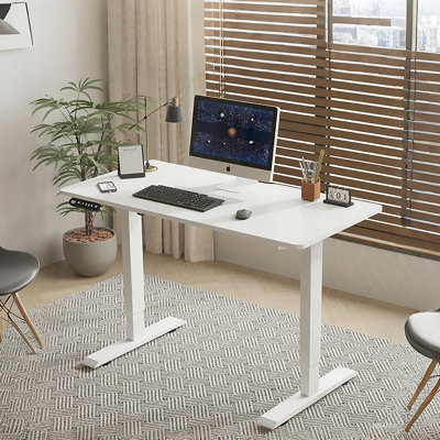 Electric Standing Desk Height Adjustable Desk For Home And Office Computer Table Gaming Desk Modern Luxiury Table 55"   Lift-Up Desk