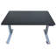 Bureau d'ordinateur réglable en acier inoxydable de 60 po brun et blanc-1526685773-1533609989