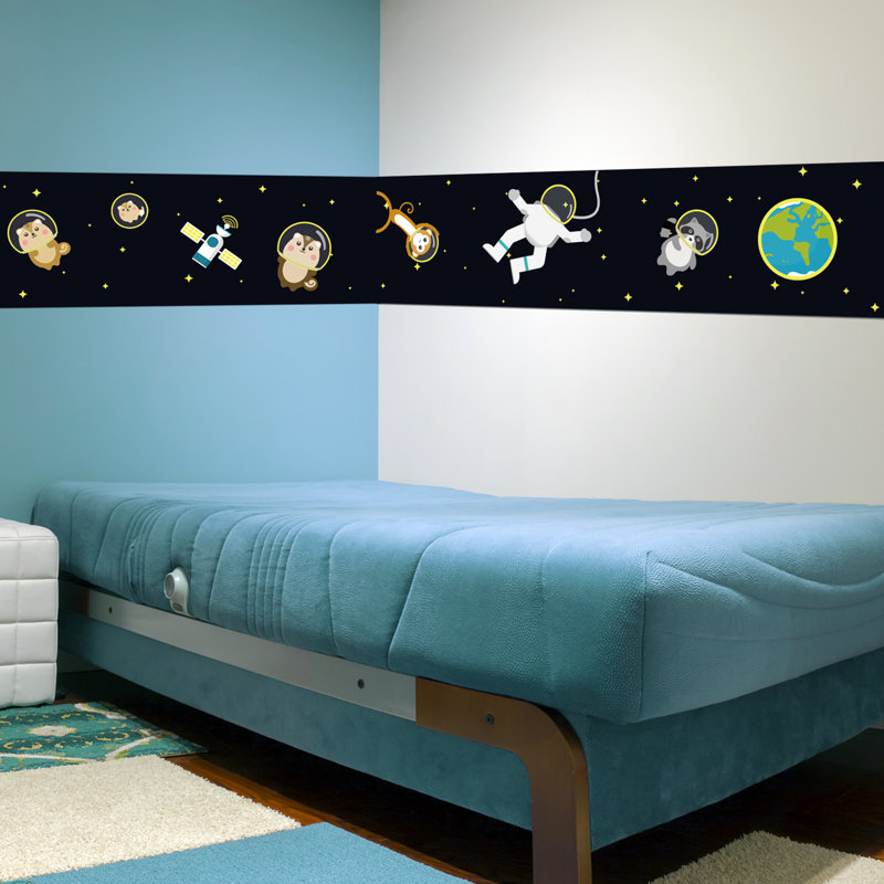 Walking in the Space with Animal Friends Wall Sticker