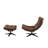 Demartini Upholstered Swivel Accent Chair with Ottoman-26862575