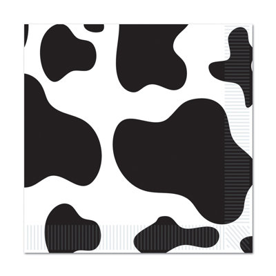 Serviettes de table à imprimé vache