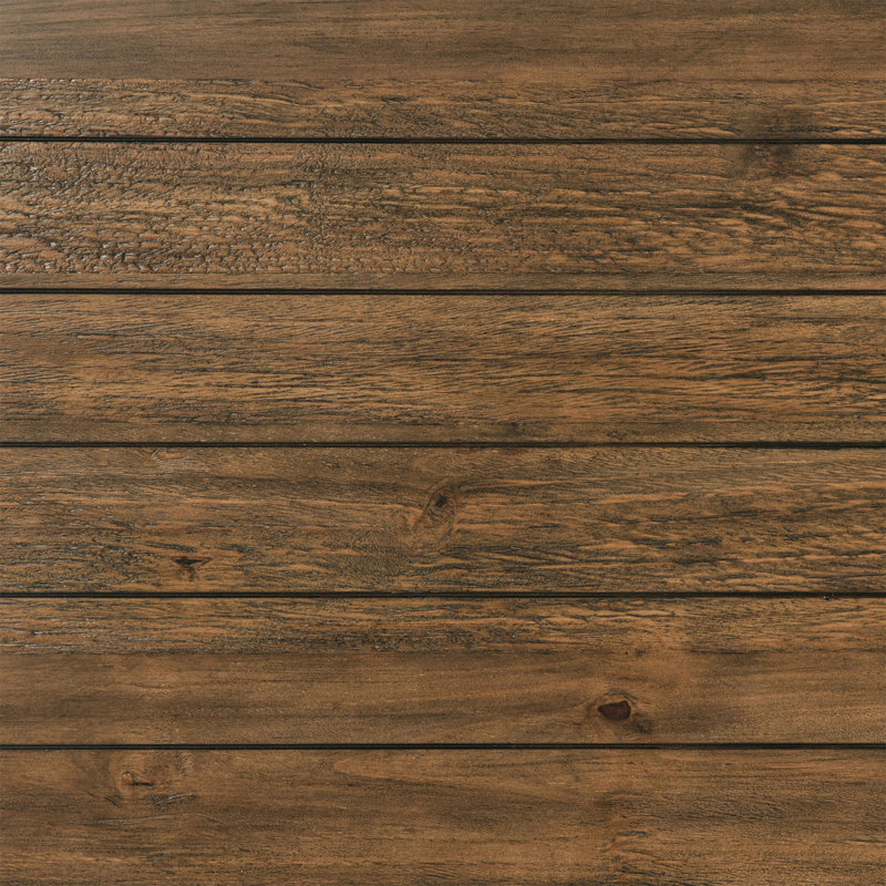 Table de bout en bois brun vieilli avec tablette Castleton, Brun patiné