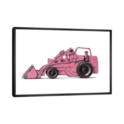 Tractor White Pink - Print on Canvas