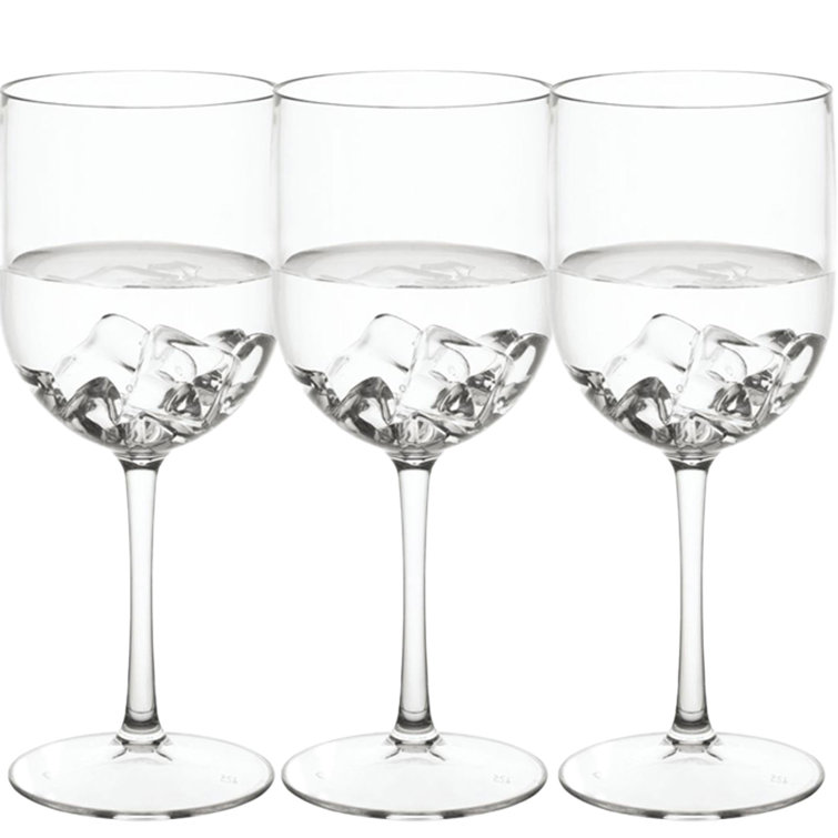 EcoQuality 12 oz Clear Plastic Stemmed Wine Glasses 15 Guests EcoQuality