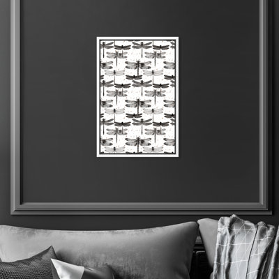 Animals Dragonfly Flight Insects  Graphic Art on Canvas