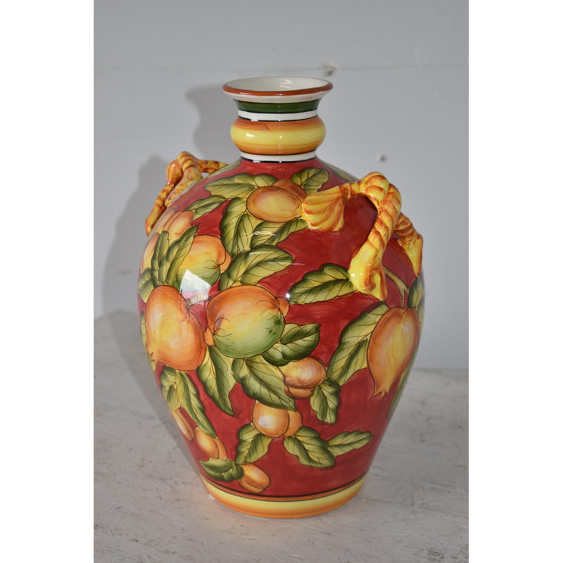 Anahat Yellow 14" Resin Table Vase