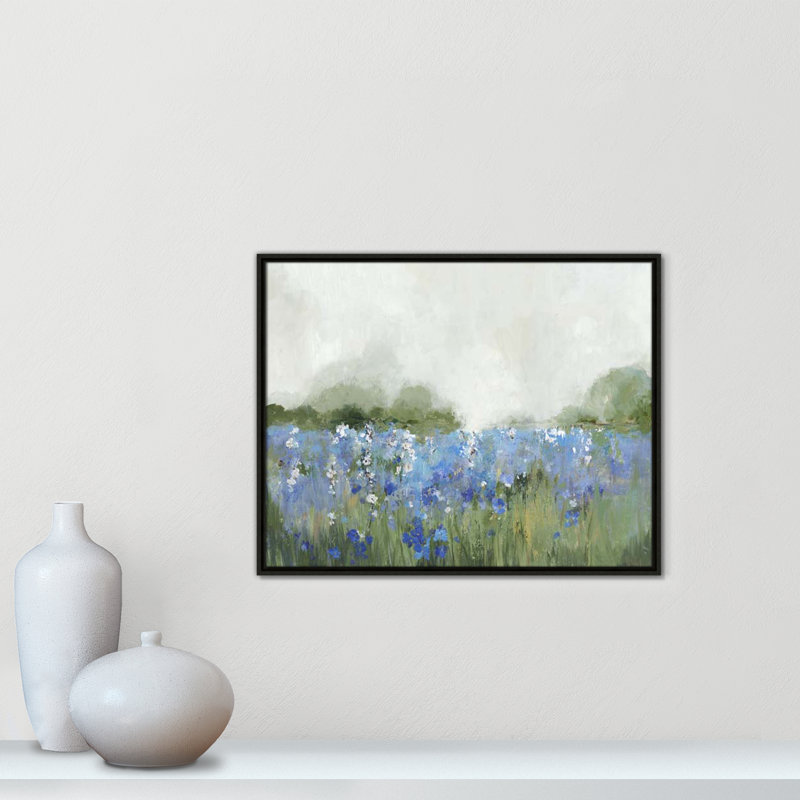 Meadows Bluebels Field " Meadows Bluebells Field " by Allison Pearce, Espresso Framed, 23.5" H x 29.5" W x 2" D