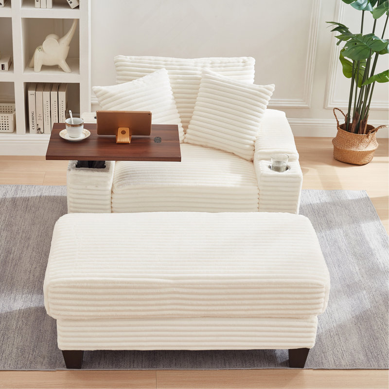 Canapé avec accoudoirs de rangement Fluffy