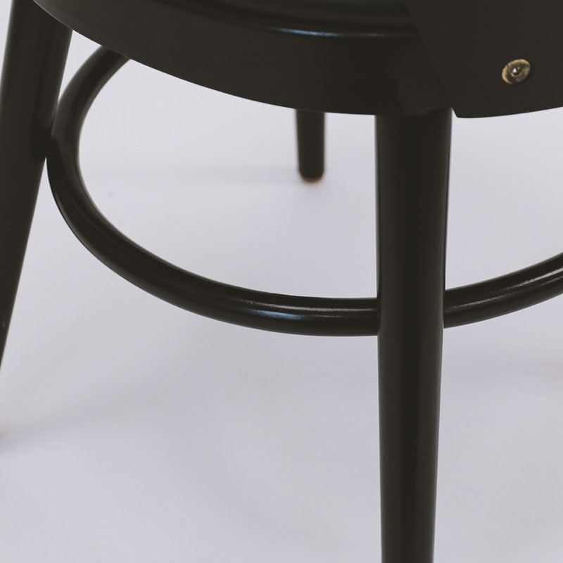 43 Wood Back Side Chair, Black, Black