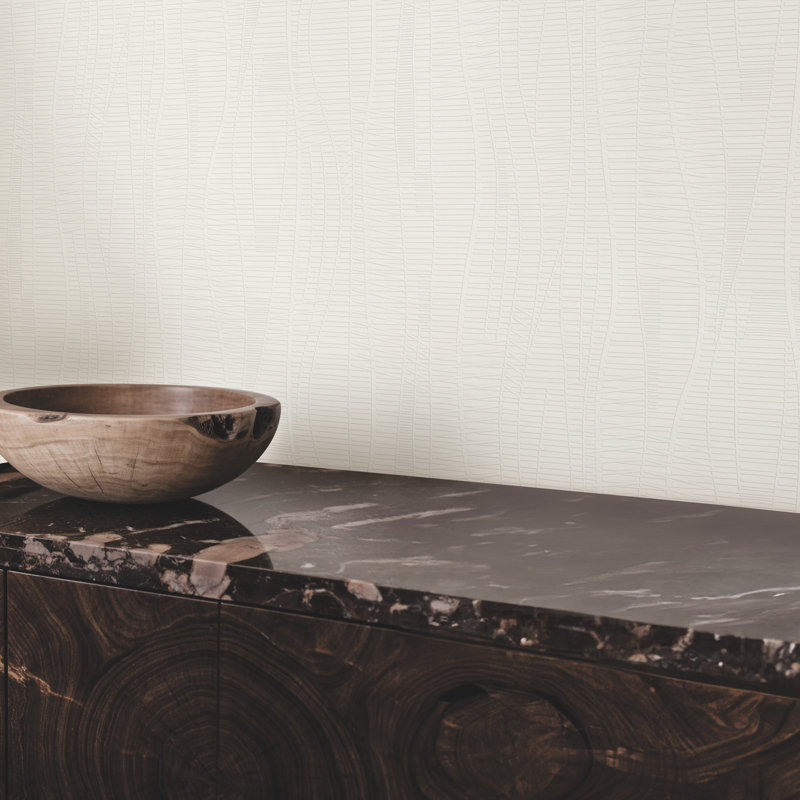 Amir White Embossed Wallpaper, White