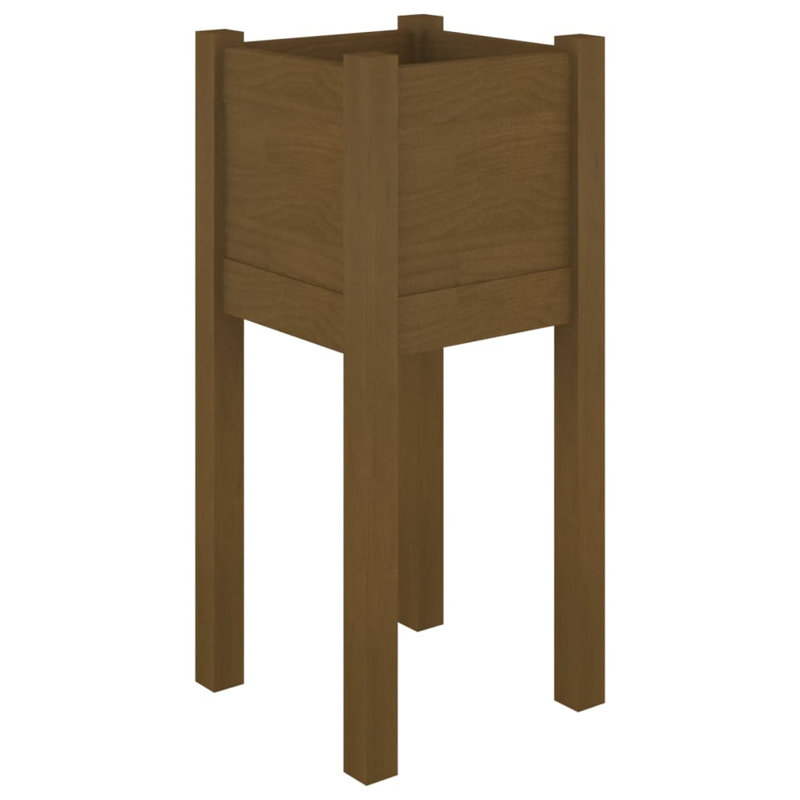 Alasha Wood Planter Box, 70cm H x 31cm W x 31cm D, Brown