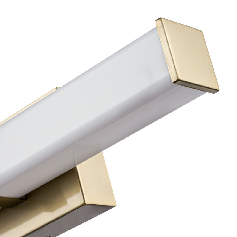 Tron 18" Bathroom Vanity LED Bath Bar - Modern Gold, 18" Width, 15, Brushed Gold
