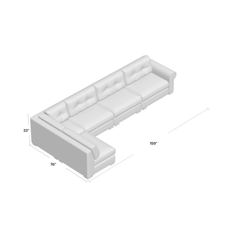 Mosely Upholstered L-Shaped Sectional Left Hand Facing, Charcoal Revolution®