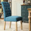 Chaise de salle à manger bleue en bois massif - Chaise 2 pièces au design élégant, aspect attrayant-1735948406