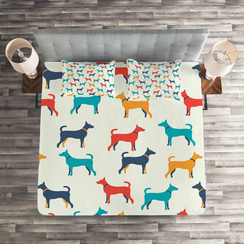 Dog Farmhouse / Country Polyester Coverlet