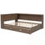 Lit de jour en bois pleine grandeur avec tablettes de rangement, USB, DEL et lit gigogne-1091214832