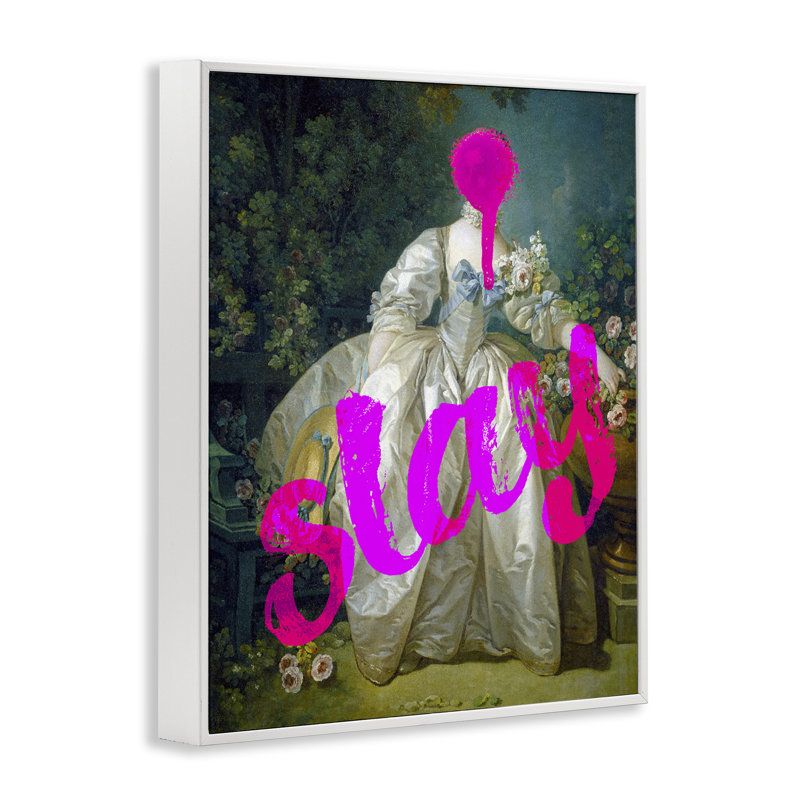 «Slay Classical Baroque Gown» par Giclee, par Lil 'Rue, H 14 po x l 11 po, Blanc