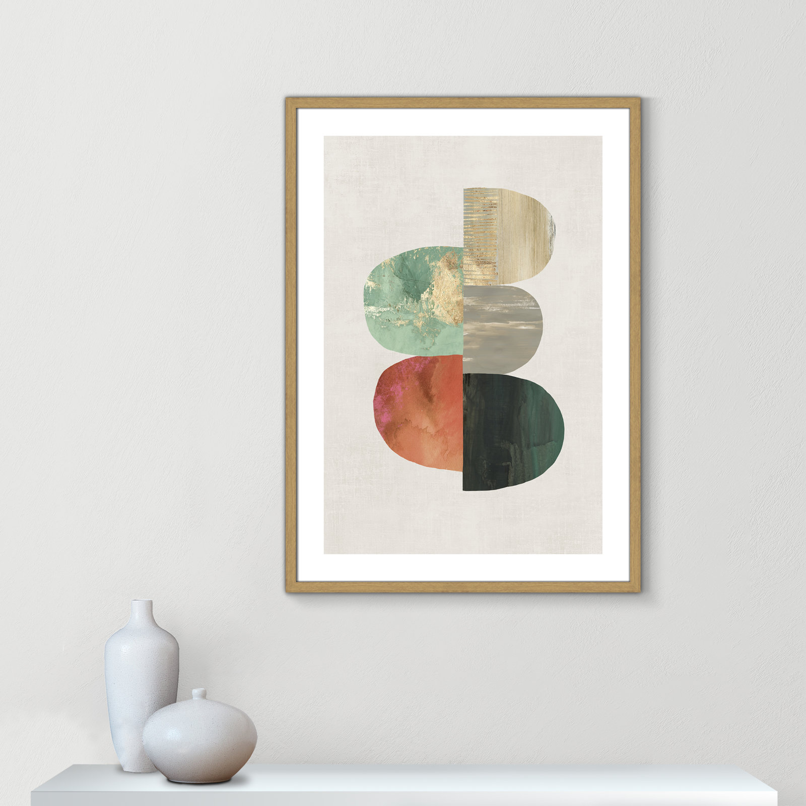 Evolving Energy I - Painting Print, Picture Framed Paper, 35.5" H x 25.5" W, Gold