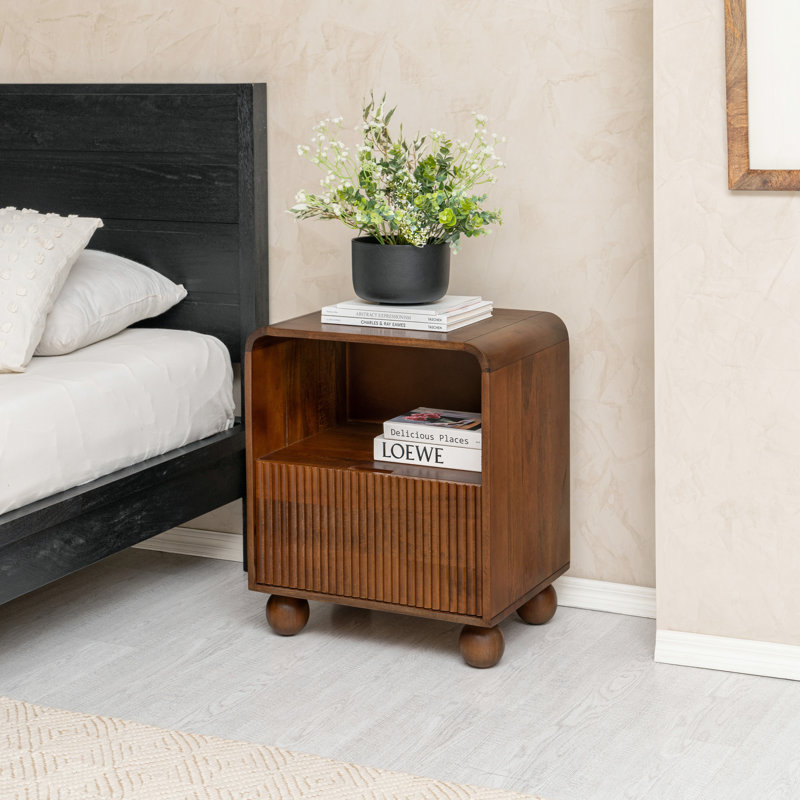 Stiles Solid Wood 20" Nightstand, Walnut