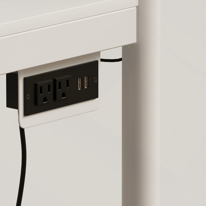 Lit superposé blanc avec lit simple, lumière DEL et prise de charge, Blanc