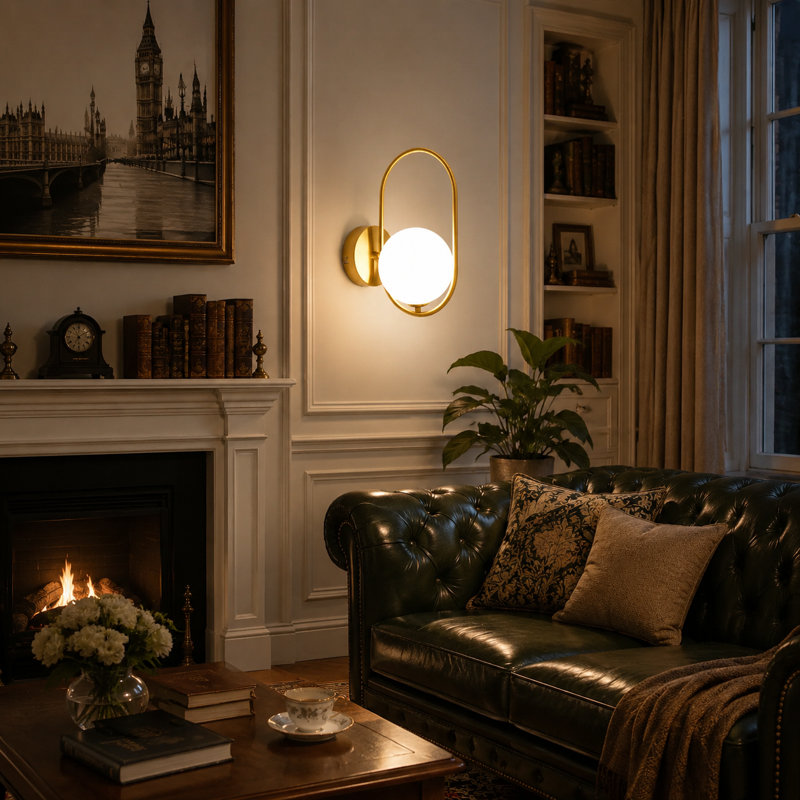 Cendy 1-Light Gold Armed Sconce