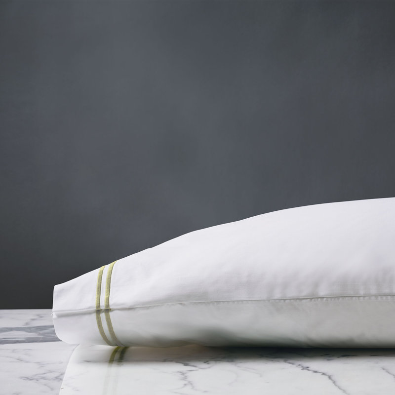 Enzo Egyptian Cotton Percale, King Pillowcase, Pear