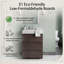 Grand meuble-lavabo de salle de bain autoportant 24 po en noyer avec lavabo Draw Tiroirs à fermeture en douceur silencieuse Bas Lavabo une pièce blanc sans bonde et robinet ｜ Pré-assemblé-131429055-131429059