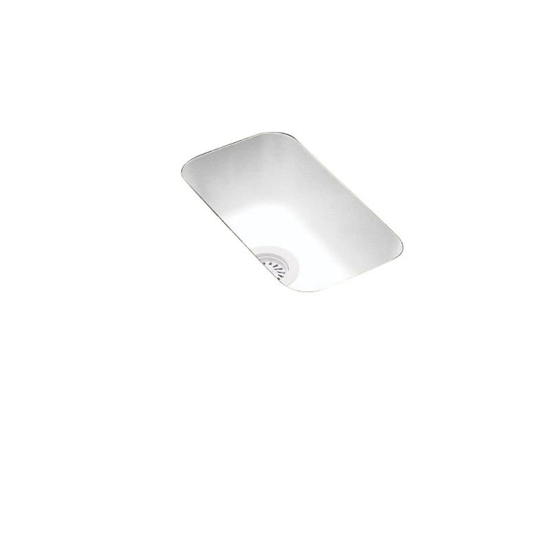 Undermount Single Bowl Solid Surface Kitchen Sink, White