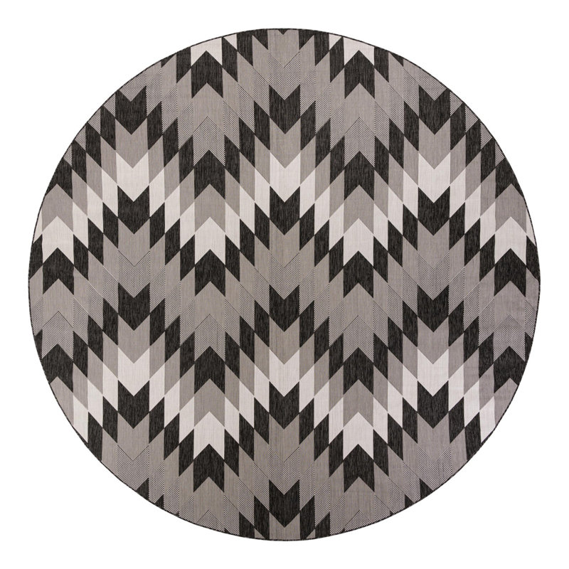 Blox Hower Indoor/Outdoor Area Rug, Round 12'