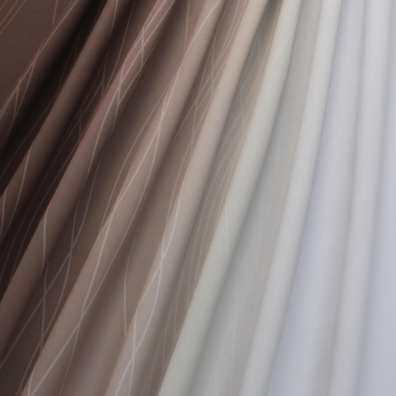 Blackout Curtain Pair, Brown/Greyish White