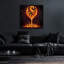 «Wine Glass Flame Abstract» par Rey Klimt, art mural en verre acrylique-77296653