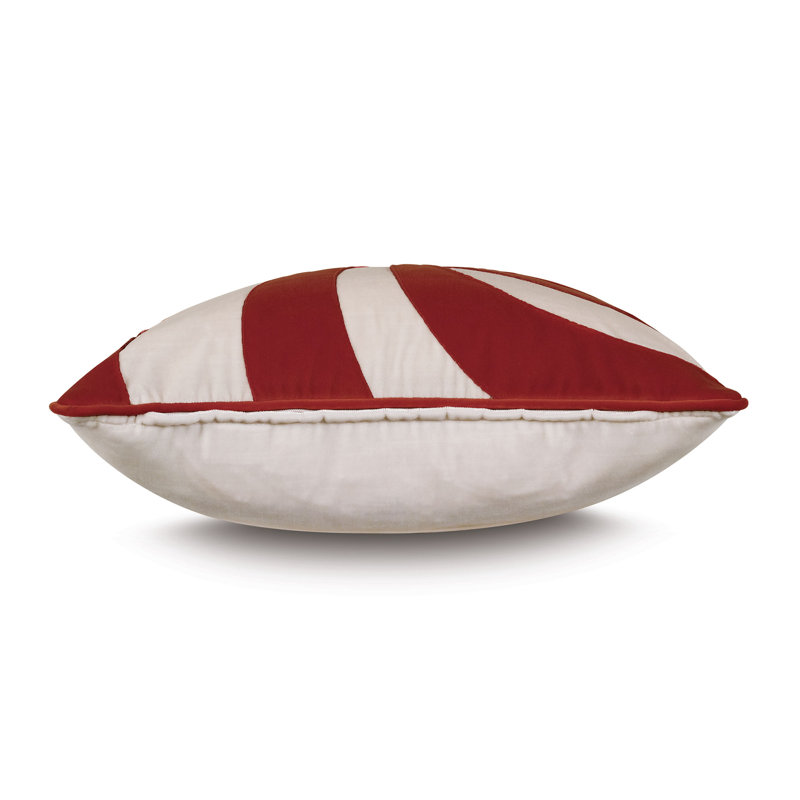 Holiday Traditional Square Pillow Cover & Insert, Red/White
