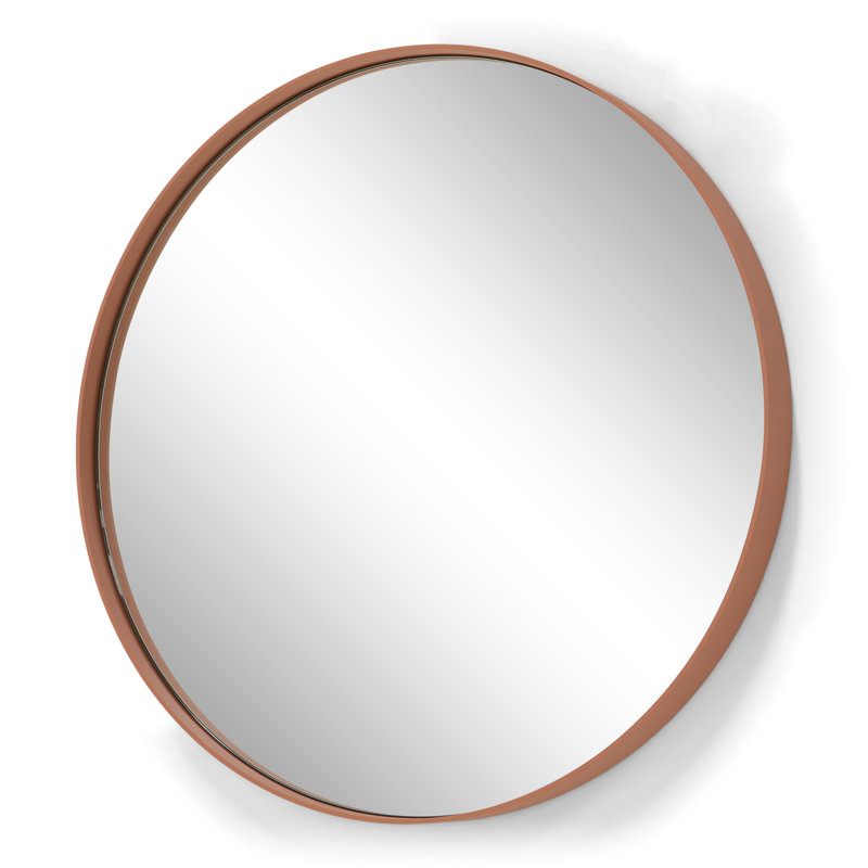 Donna Metal Flat Wall Mirror, Clay Terra