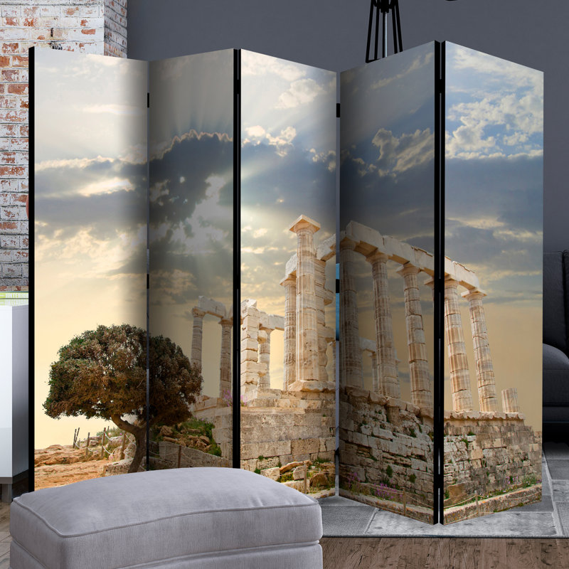 172cm H Solid Wood Folding Room Divider, 5